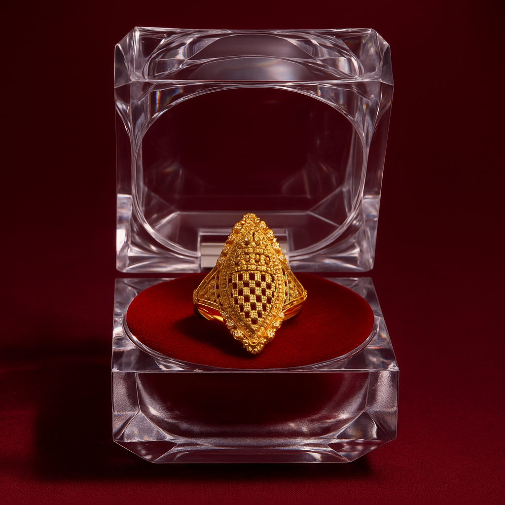 Net Design Gold Ring